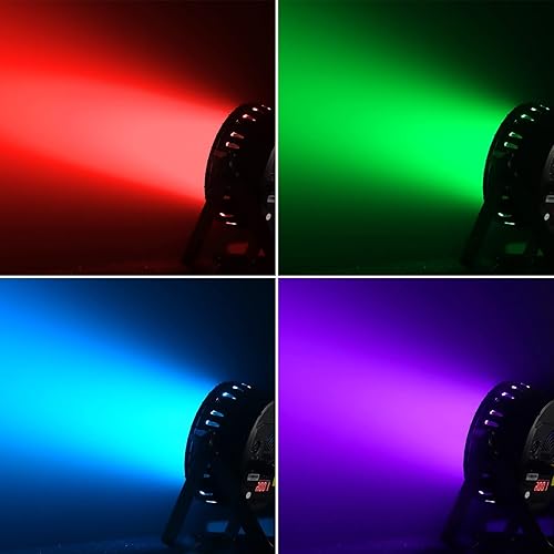 Miniatura 5 de Mini DJ Par de luces, 60 x 3 W RGB par puede lavar luces y 54 x 3 W RGB 4 en 1 par delgado LED iluminación de escenario súper brillante DMX 512 para