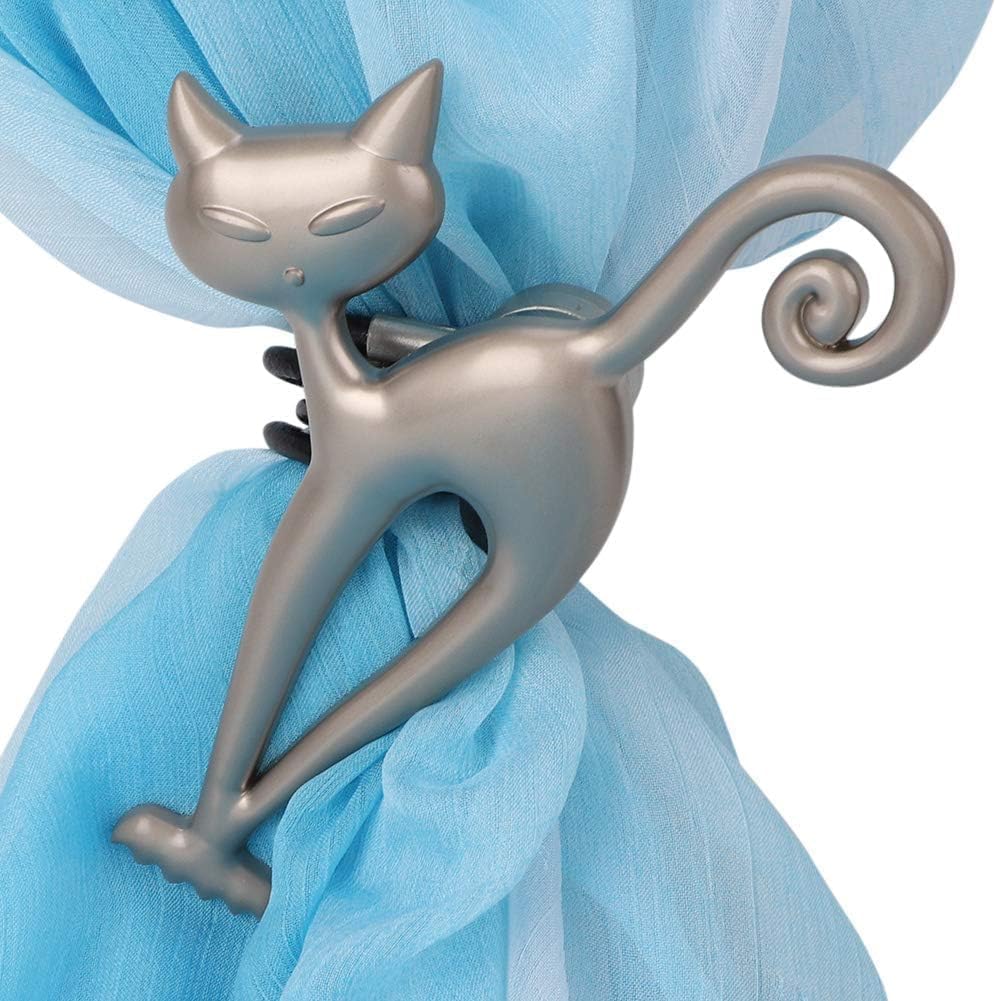 Lot de 4 embrasses de rideaux magnétiques en forme de chat pour la maison