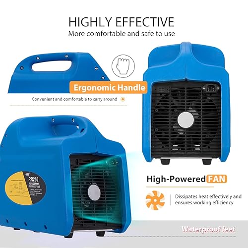 Miniatura 8 de VIVOHOME Bomba de vacío HVAC de doble etapa de 34 HP 7.2 CFM 110V con VIVOHOME 110-120V AC 60Hz 34HP Máquina portátil de recuperación de