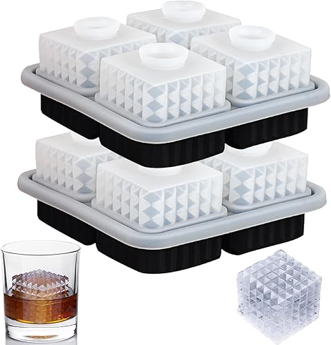 Molde cuadrado para cubitos de hielo para whisky, fácil liberación con diseño de prensa, 16 hielos, 2 pulgadas, cubitos de hielo de whisky, bandejas disponible en Yaxa Costa Rica