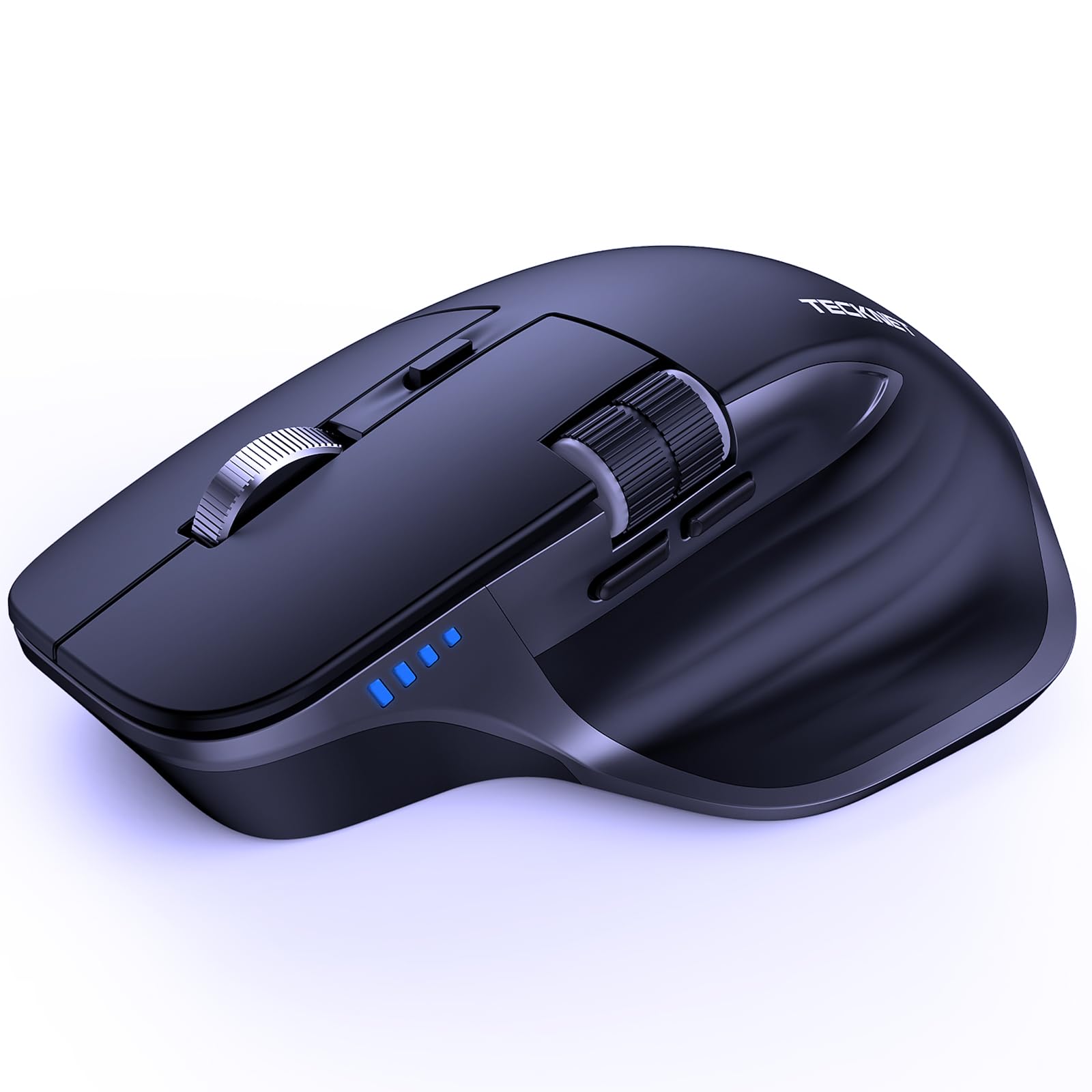 TECKNET Bluetooth Wireless Mouse (BT 5.3/5.0+2.4G), Side Mouse Wheel, Super Fast Scrolling, Rechargeable Ergonomic, Mouse Silent Mouse 4800 DPI, 7 Buttons, for Mac OS, Windows, Blue | 700 mAh Rechargeable Ergonomic Silent Click 4800 DPI, 7 Buttons, for Mac OS, Windows, Blue-image-41