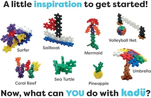 Miniatura 5 de Incredibly Interconnectable Toys KADU A Day at The Beach - Juego de 50 piezas para construir tu propia historia STEMSTEAM + juguete de construcción,