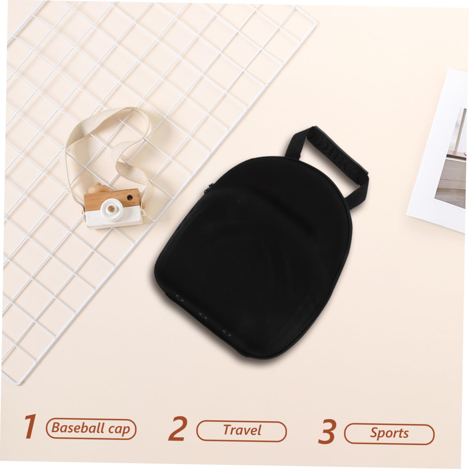 Estuche de Viaje para Gorra de Béisbol Eva Negro Antideformación | Bolsa Organizadora Portátil, Protección Uv, Almacenamiento Ligero para Hombres y Mujeres