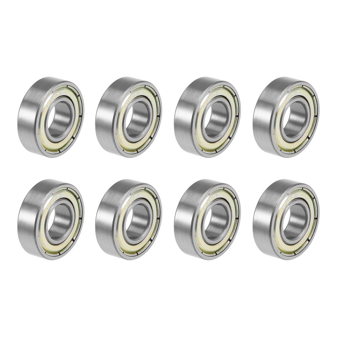 sourcing map 8 szt. 699ZZ łożysko kulkowe zwykłe Z2 podwójnie ekranowane stal węglowa 9 mm x 20 mm x 6 mm