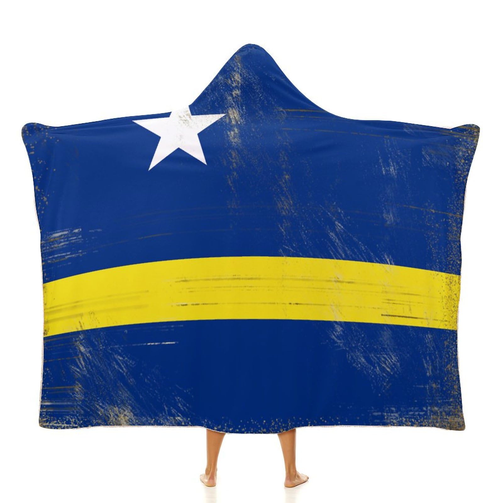 Couverture à capuche Curaçao vintage pour vos soirées cinéma sur le canapé