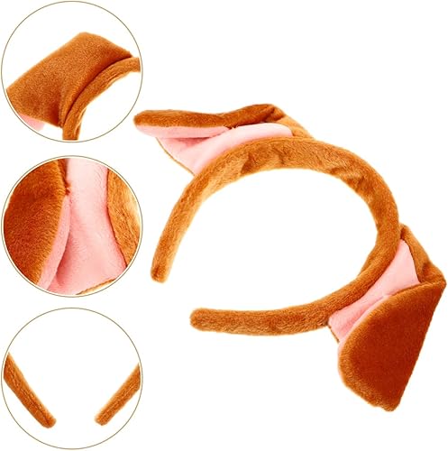 Miniatura 7 de Diadema con orejas de perro para cachorros, para mujeres y hombres, disfraz de animal de Halloween, accesorio para cosplay, orejas de perro, aro