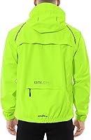 Baleaf Men's Waterproof Rain Jacket Windbreaker: Lightweight Packable Hood for Cycling Running Hiking Reflective Safety