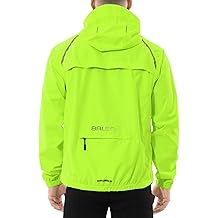 Men's Rain Jacket Waterproof Windbreaker Raincoat Running Cycling Hiking Gear Hood Lightweight Reflective Packable