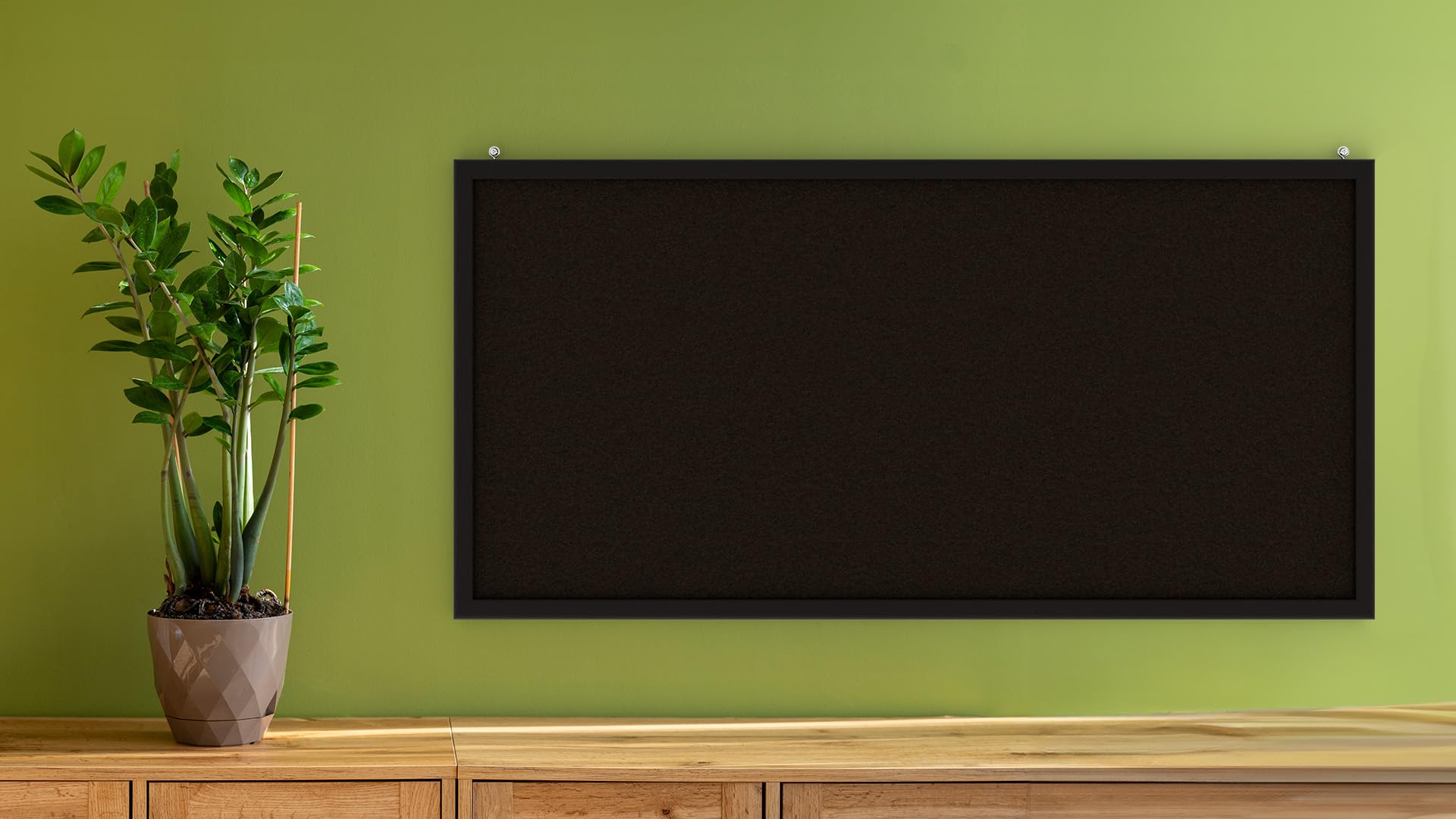 Tableau en liège noir 80×40 cm Cadre en bois laqué NOIR, Tableau d'Affichage Liège, Tableau pour Épingles
