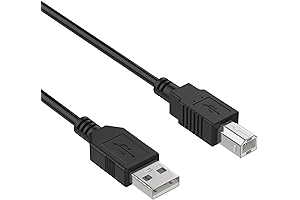 QualGear 6ft USB 2.0 Printer Cable Cord A Male to B Male...