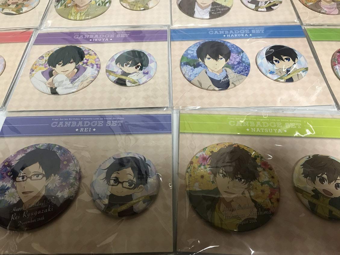 Amazon.co.jp: 14種コンプ Link up Smile! Birthday 缶バッジセット 