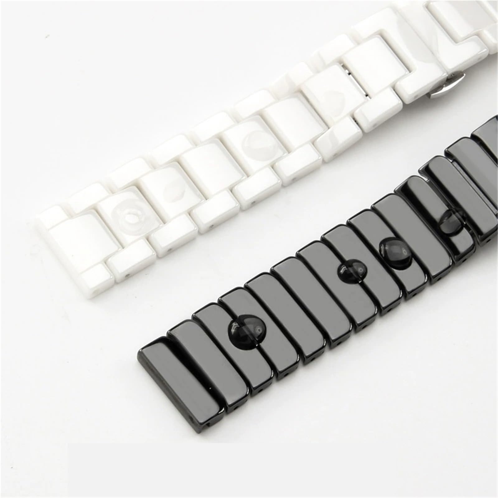 cinturino dell'orologio Cinturino for orologio da uomo in ceramica business 14 16 18 20 22 mm con fibbia pieghevole in acciaio inossidabile