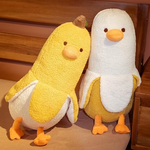 Miniatura 4 de Srutirbo Peluche de pato de plátano, lindo animal de peluche de plátano, peluche de pato para abrazar, almohada para dormir para niñas y niños