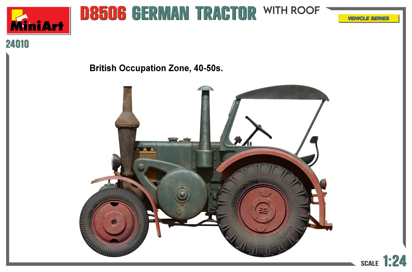 Mini Art 24010 1:24 Dt. traktor D8506 m. Dach kabinowy - wierna replika, modelarstwo, plastikowy zestaw do montażu, majsterkowanie, hobby, klejenie, zestaw modelarski, montaż, nielakierowany