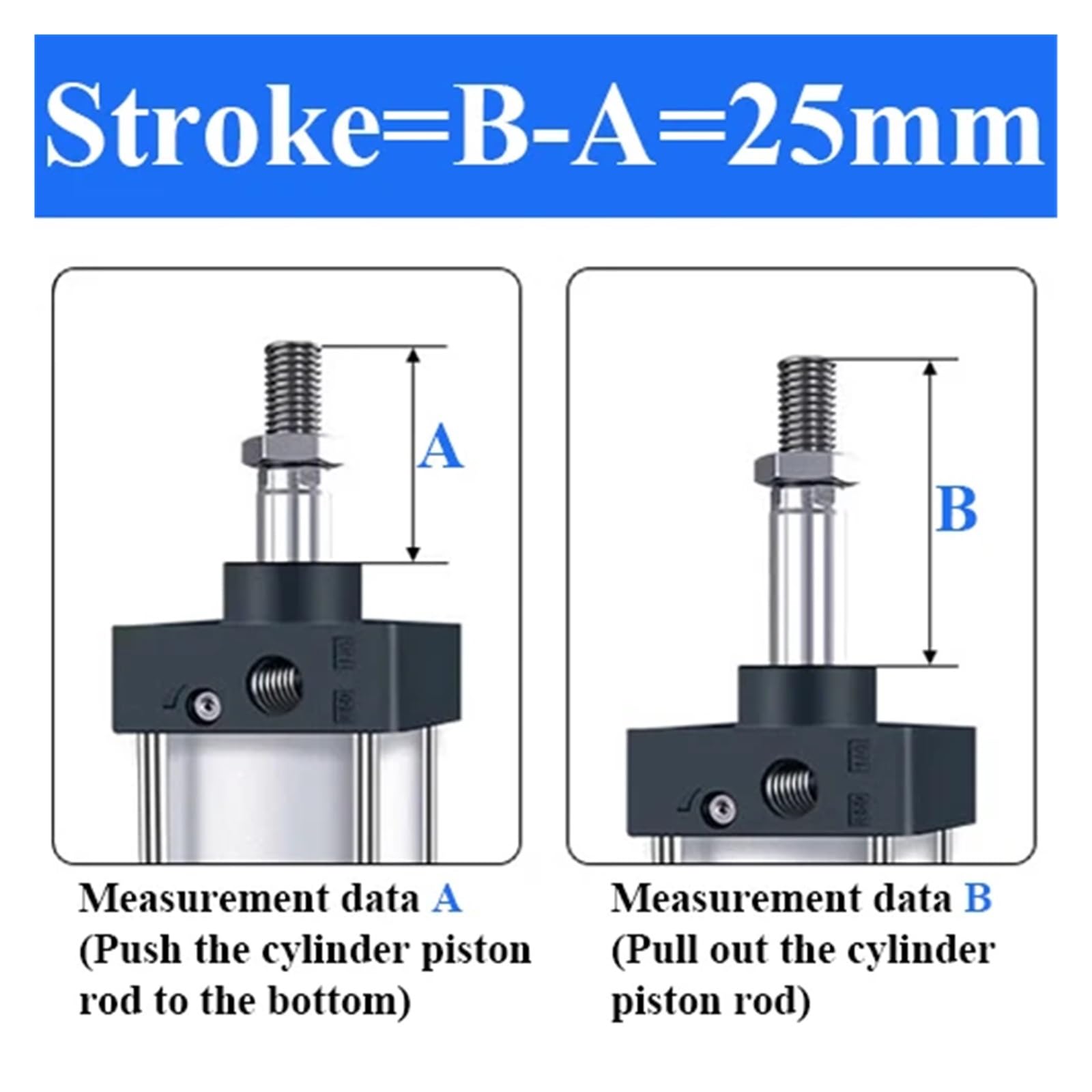 Skok 32/40/50/63/80/100/125 mm Skok 25-1000 mm Dwudziałający Standardowy pneumatyczny siłownik tłokowy ze stopu aluminium