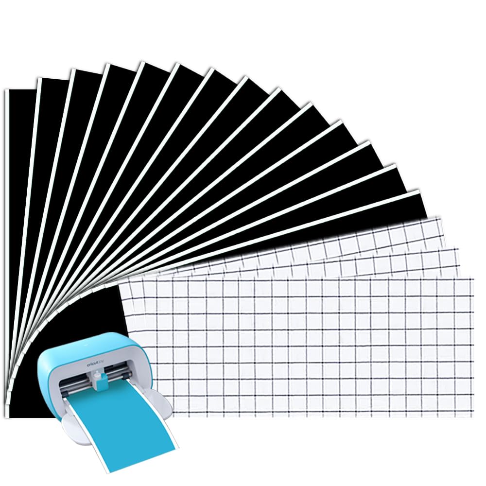 Smart Adhesive Vinyl Permanent CRI-Cut Joy Film: 5.5 X 12 in (18 Packs) Craft Transfer Vinyl Film Plotter Set for Laptops, Phones, Walls