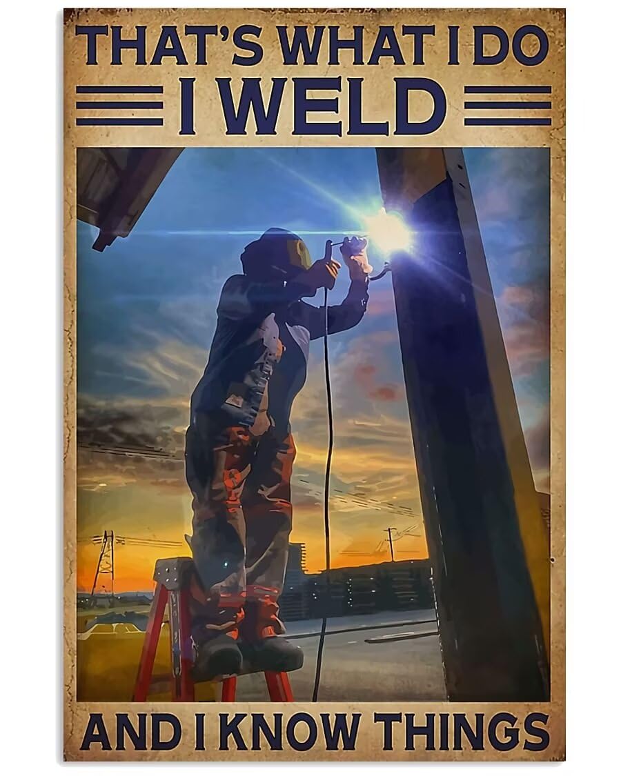 Jigsaw Wooden Puzzles 1000 Pieces Wooden Puzzle Vintage Welder That's What I Do I Weld and Know Things Bar Cafe Yard Signs House Art Decor Sign Painting