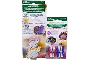 Clover Pom Pom Maker Set - Fabric Pom-Pom Maker Tools Kit for...