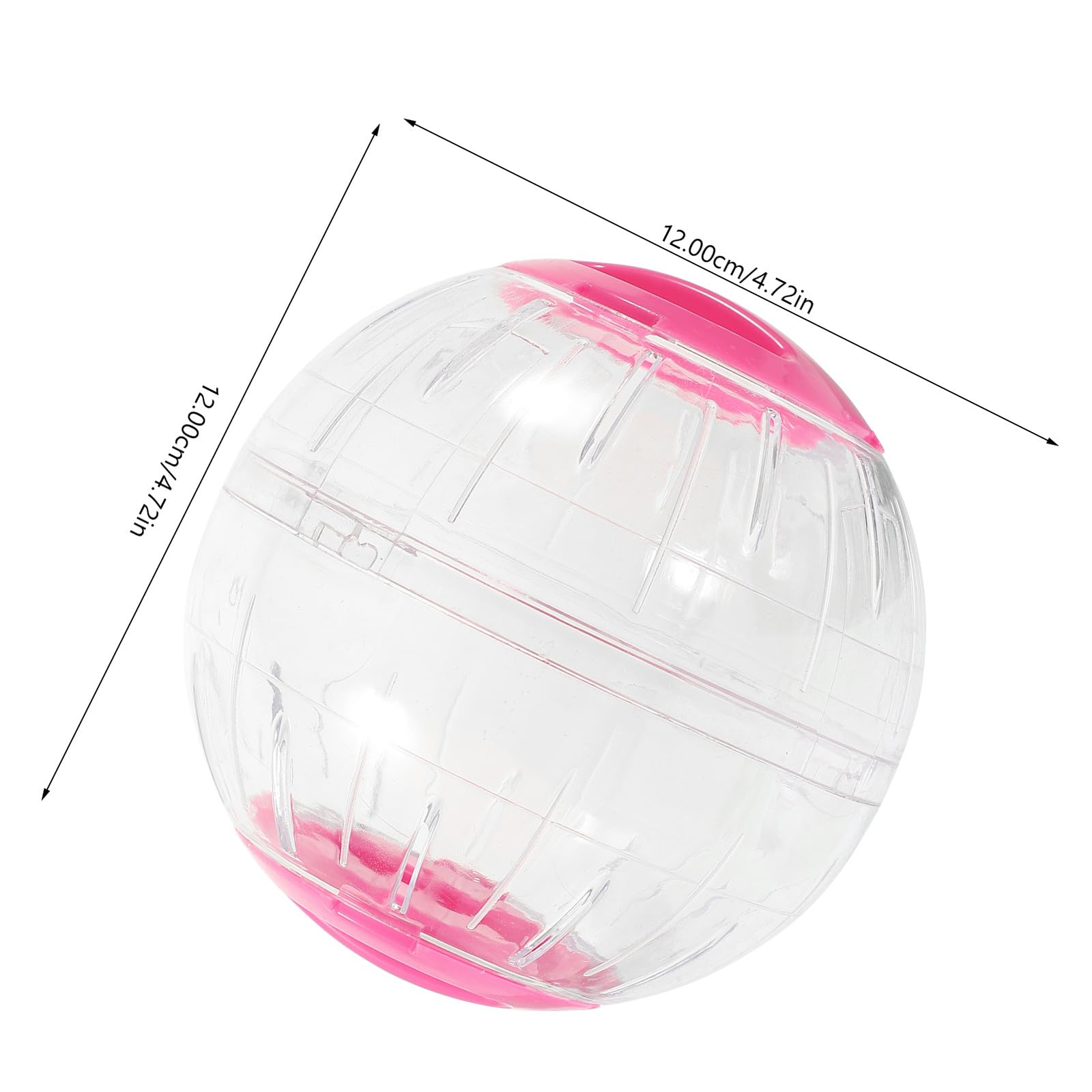 Milisten Boule Roulante Transparente pour Hamster, Lot de 4, Plastique | Observation Claire, Design Anti-évasion, pour Hamster et Gerbille, Usage Maison ou Extérieur