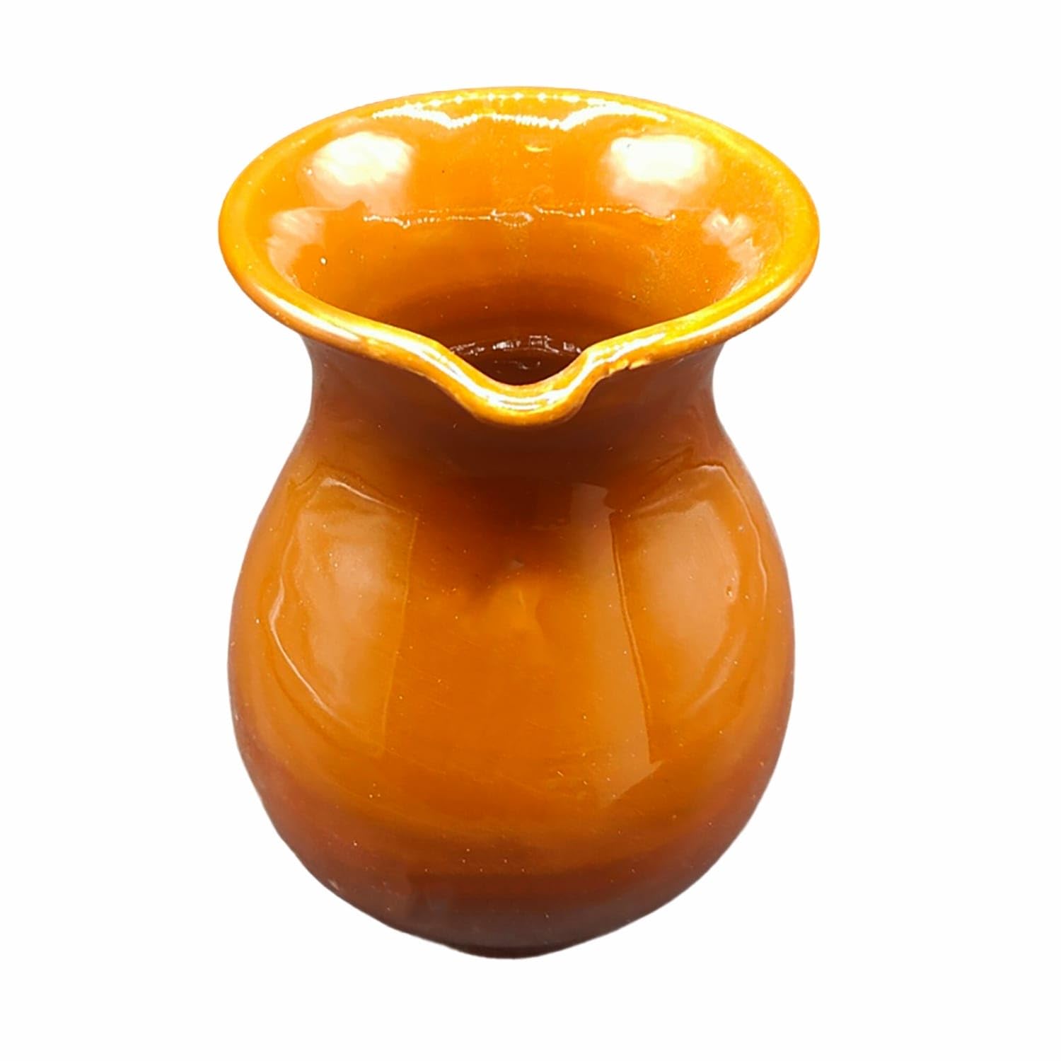 Brocca Artigianale in Terracotta Smaltata Stile Rustico Fatta a Mano – Acqua, Vino – Design Classico Altezza 18/20 cm 2307251102