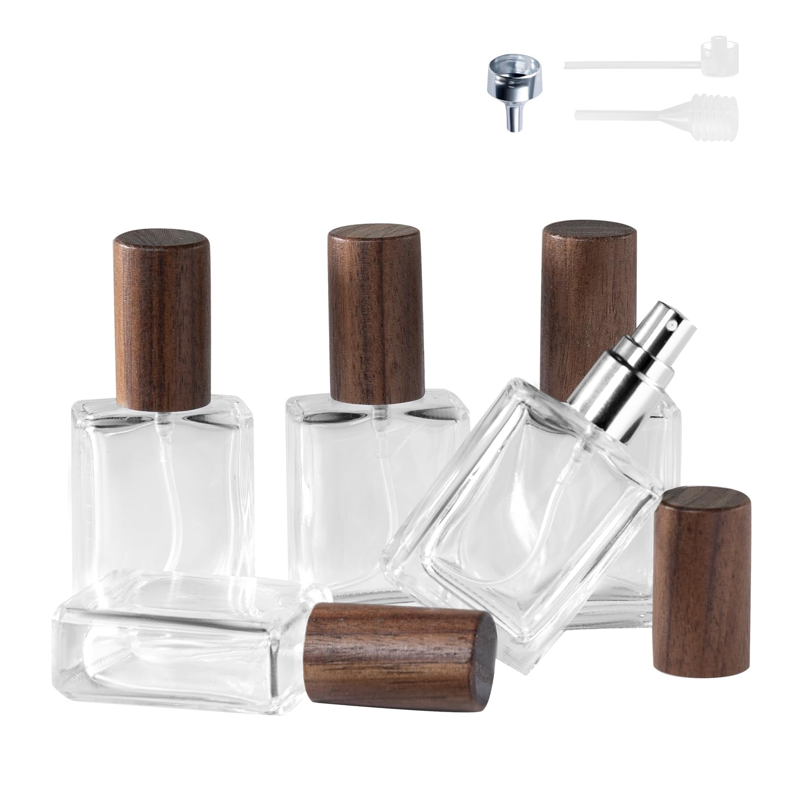 Photo 1 of Cryslora Perfume Atomizer 5pcs 0.5oz/15ml Walnut