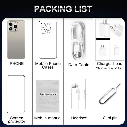 Miniatura 7 de Echoamo I15PRM AX - Teléfono inteligente desbloqueado, 8+256 GB, 6800 mAh, teléfono celular completo para Android 14,6.8 pulgadas, pantalla HD,