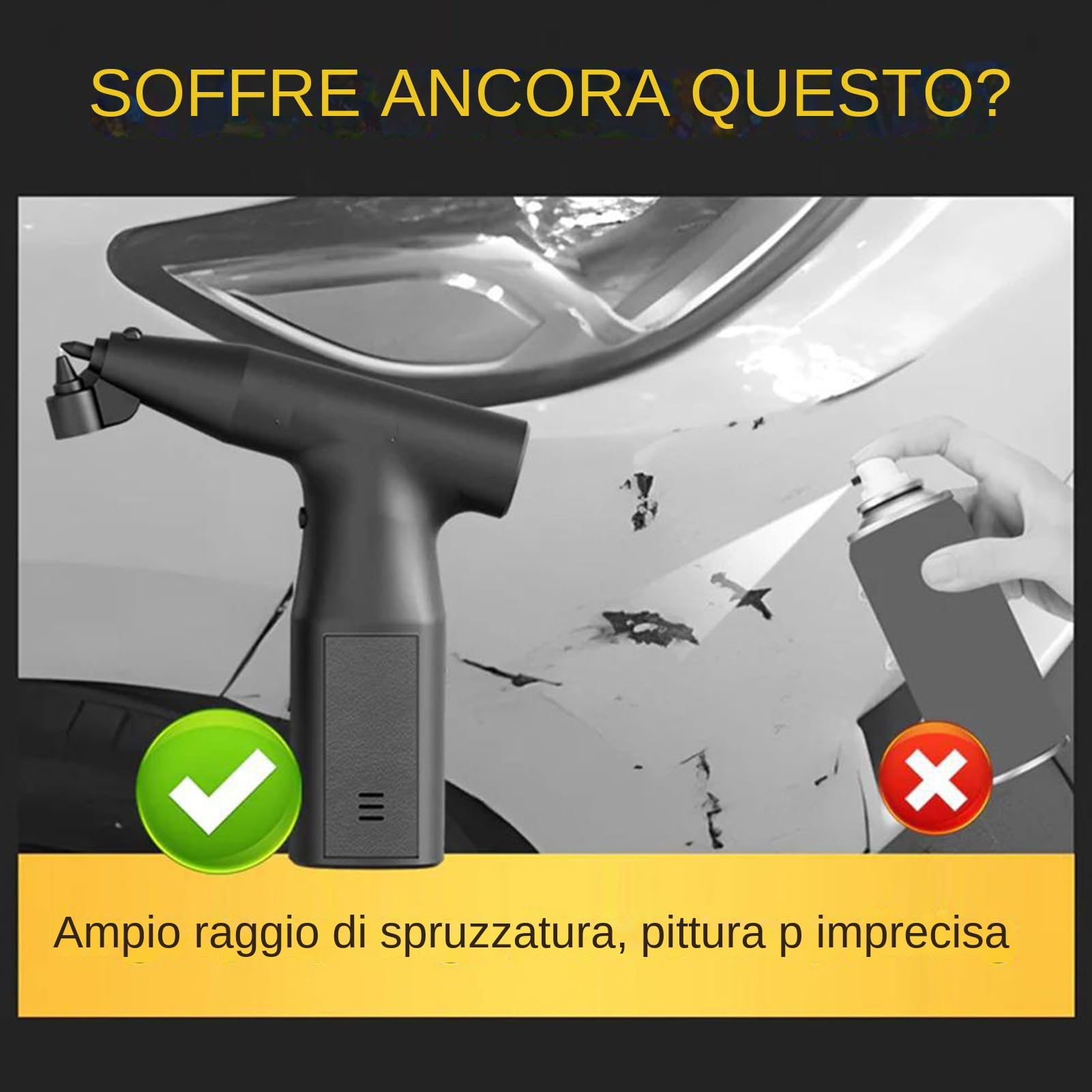 Pistola De Pintura Eléctrica Máquina De Pintura Inalámbrica | Herramienta Para Pintar Recargable Para Casa Interior Muebles Valla Techo Automotriz Gabinete Jardín Retoque