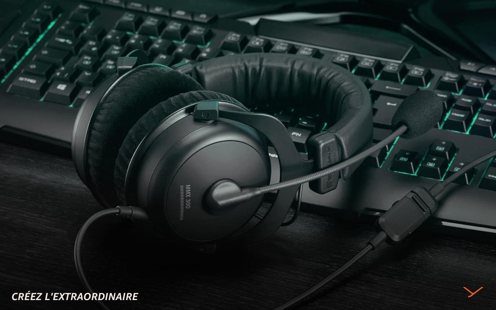 beyerdynamic MMX 300 Micro-Casque Gaming 2ème génération Noir