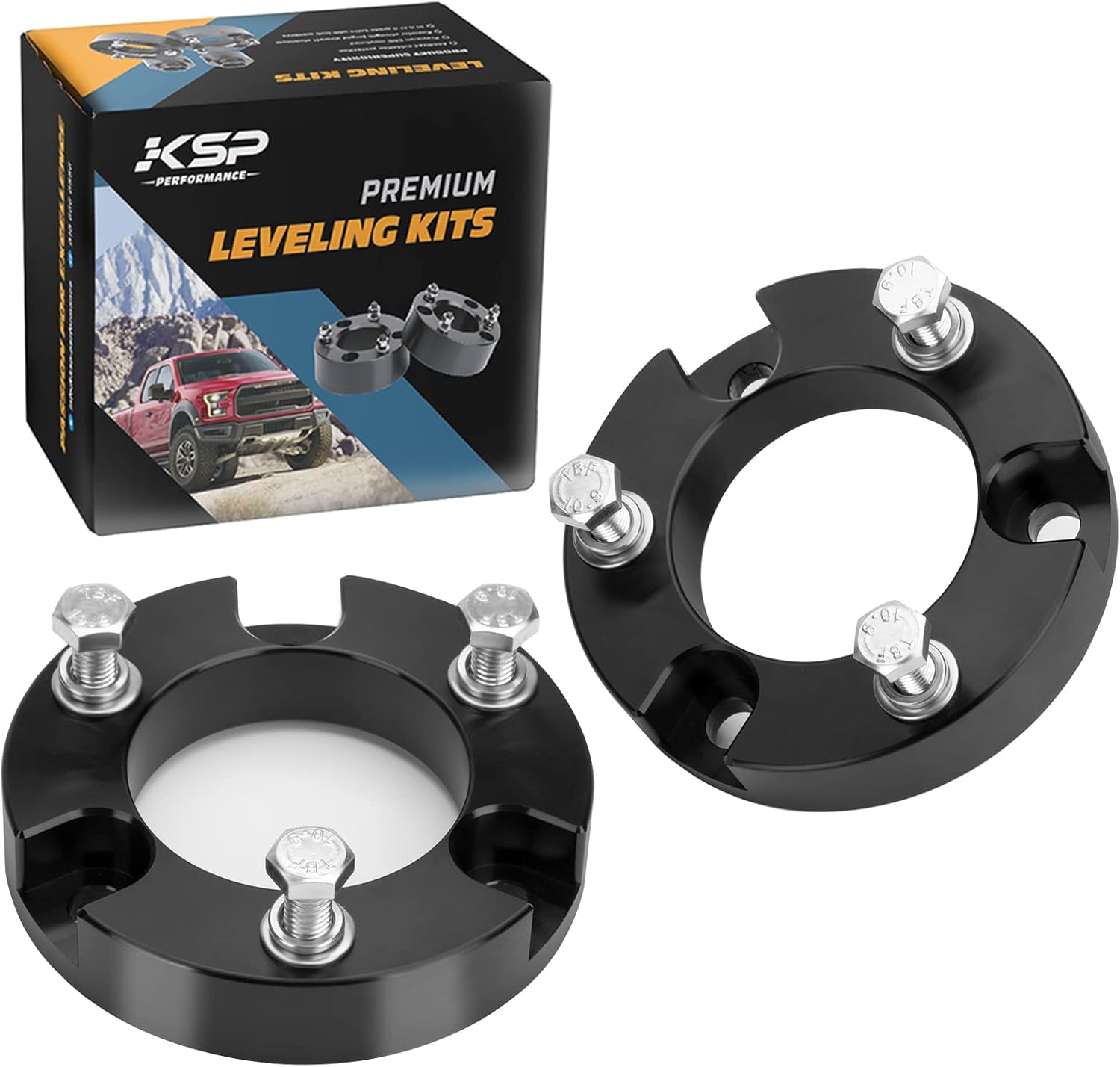 KSP 2 inch Lift Kit, Front Leveling Lift Kits for Tundra 1999-2006, 2" Suspension Lift Aluminum Spacer for Toyota Tundra 2WD 4WD 2pcs