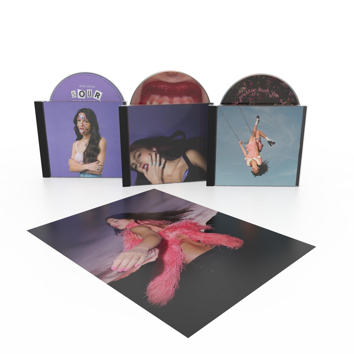 Olivia Rodrigo Complete Collection: Sour + Guts + You Seem Pretty Sad For A GIrl So In Love Indie Exclusive Set with Poster