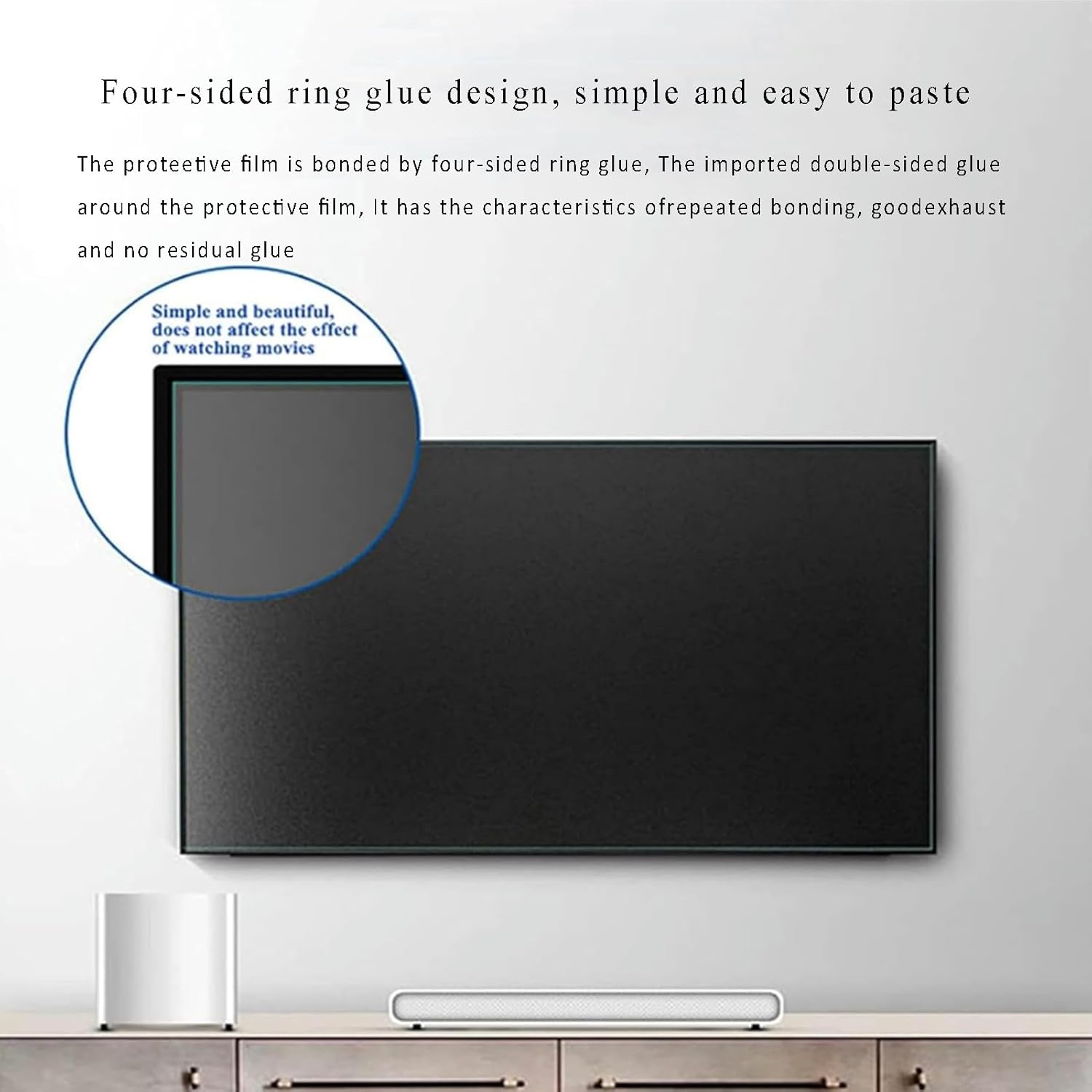 Frosted/Matte TV Screen Protector Anti Blue Light Anti Glare Anti-Radiation Screen Protective Film Reduce Eye Fatigue, for LCD Display(37 inch 819x460mm)