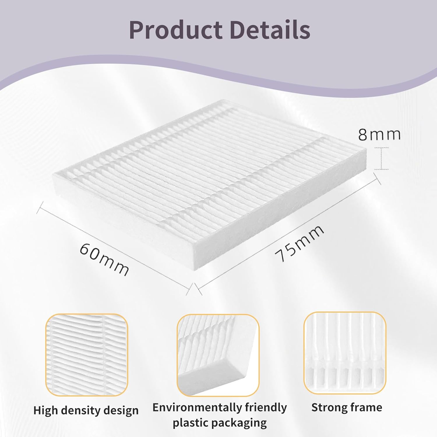 Accessories Replacement for eufy L60 L50 Robot Vacuum Accessories Mainbrush,2x filters,2x dust bags,4x sidebrushes