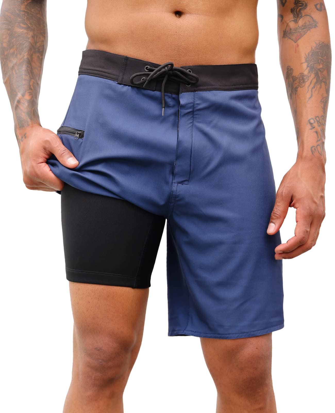 RAISEVERN Men's Board Shorts 21Inch Quick Dry Beach Boardshorts with