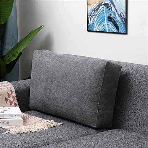 Cojín grande rectangular de soporte lumbar, almohada de lectura suave para sofá y cama, almohada de respaldo desmontable con cremallera oculta