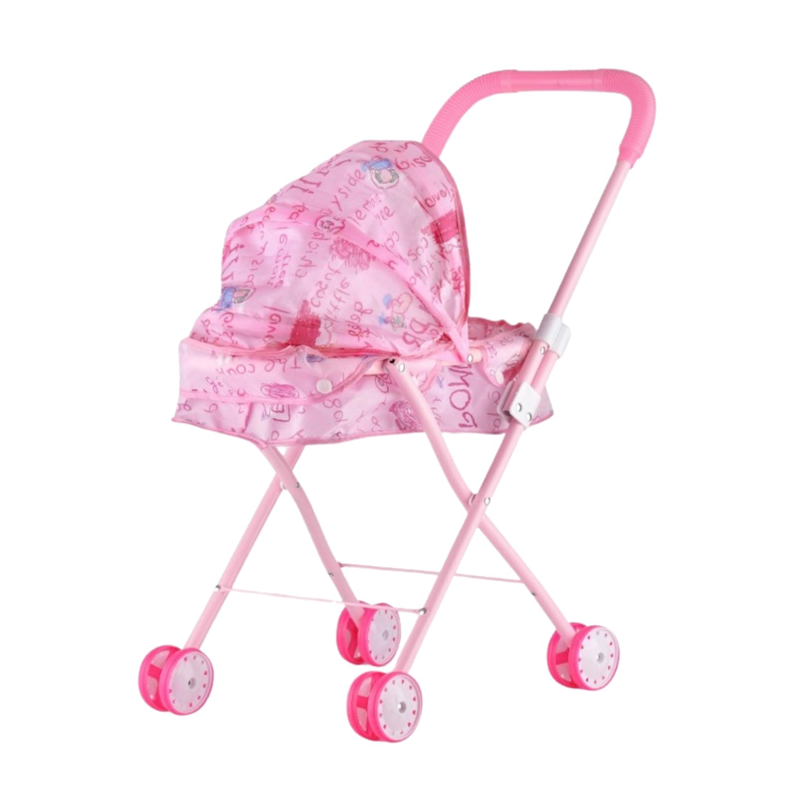 Baby Stroller Toy Doll Buggy Doll Kids Doll Toy Pretend Play Car Lightweight Compact Storage (Paint Pattern) [Parallel Import]