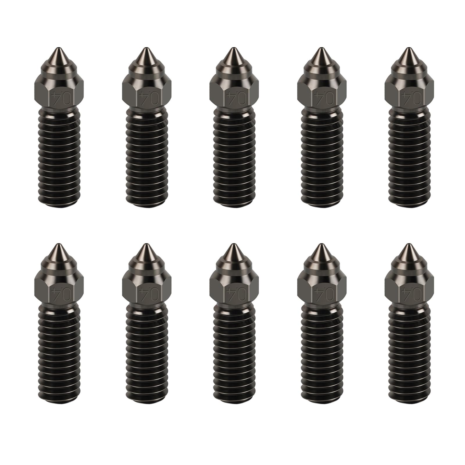 TMYPN 10PCS M6 Hardened Steel Nozzles for K1, K1 Max, CR-M4, Ender 3 V3 KE, CR-10 SE 3D Printer (Hardened Steel Nozzles * 10)