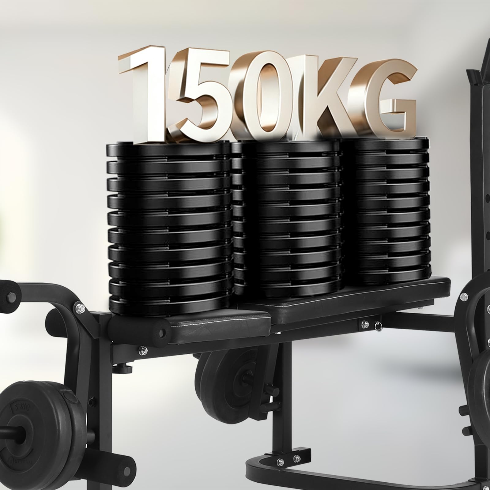 Banc de Musculation Complet Multifonction-Extension Jambe&Butterfly&Banc de Musculation Pliable&Support pour Haltères, Banc Musculation Complet/Banc Developper Coucher Fitness Pliable