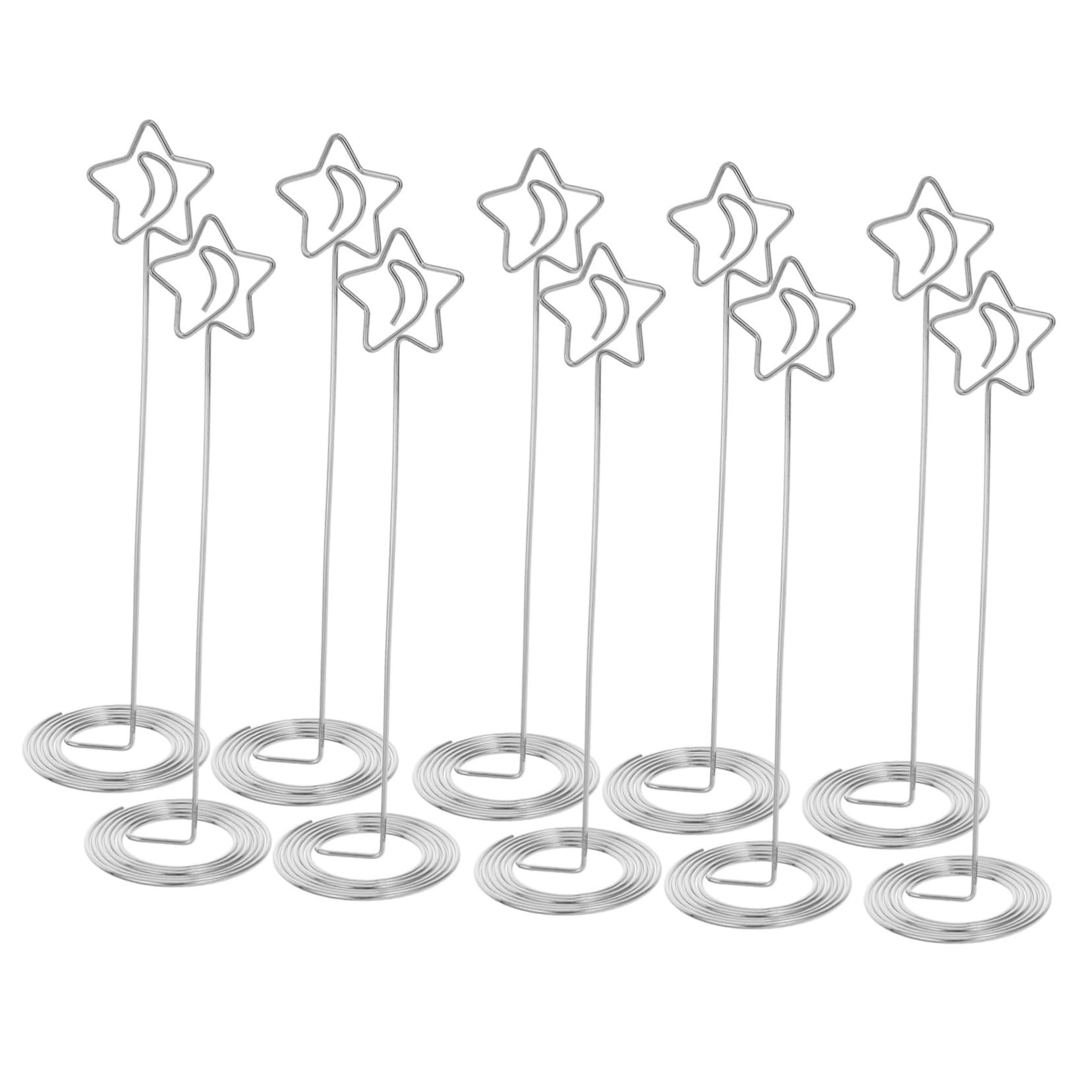 Ciieeo 12pièces Lot de Porte-Cartes Fer Forme Étoile Supports pour Numéros de Table Porte-Cartes de Nom pour Mariages Décorations de Tables et Fêtes