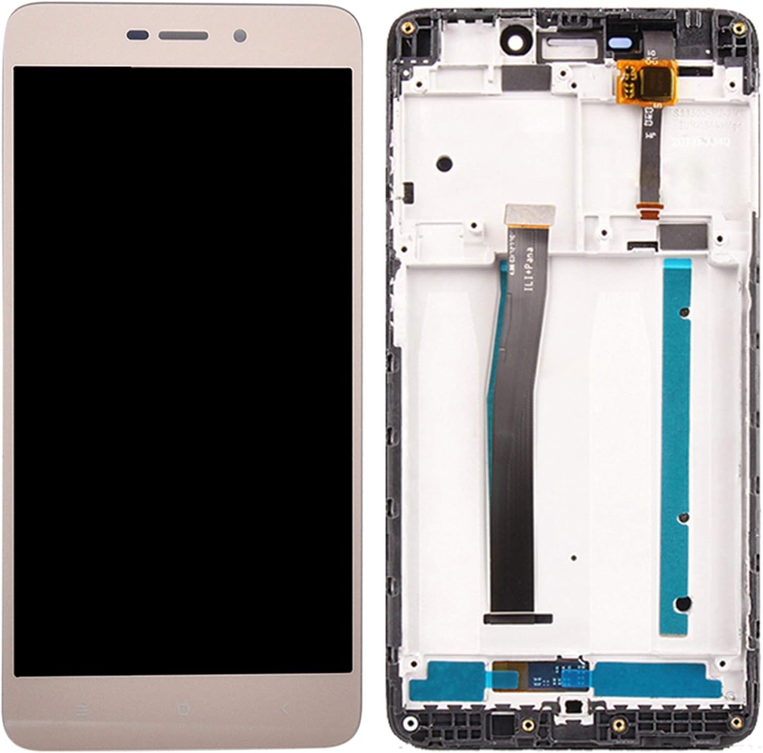 Reemplazo de pantalla LCD Módulo De Pantalla Original Apto Fit For Xiaomi Redmi 4A Pantalla Táctil Digitalizador De Montaje Para Pantalla LCD 4A Pantalla LCD De Teléfono ( Color : Black With Frame )