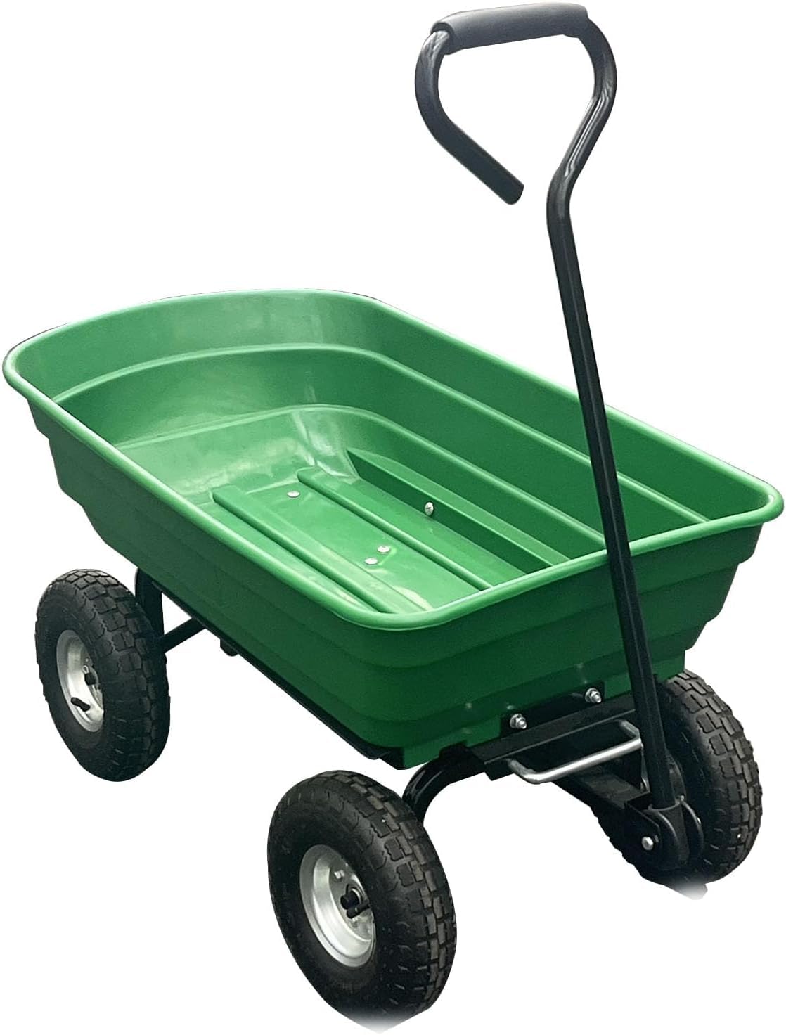 GarveeLife Carriola fino a 272 kg, carriola da giardino, 4 pneumatici con cerchione in metallo, carrello multifunzione per il trasporto, vasca in plastica