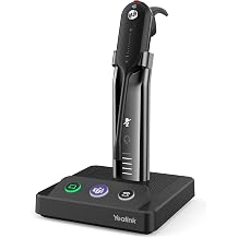 Yealink WH63 Convertible Teams Wireless Noise Canceling Headset - Headset Connects and Works with USB Enabled Desk Phones, Computers and Softphones