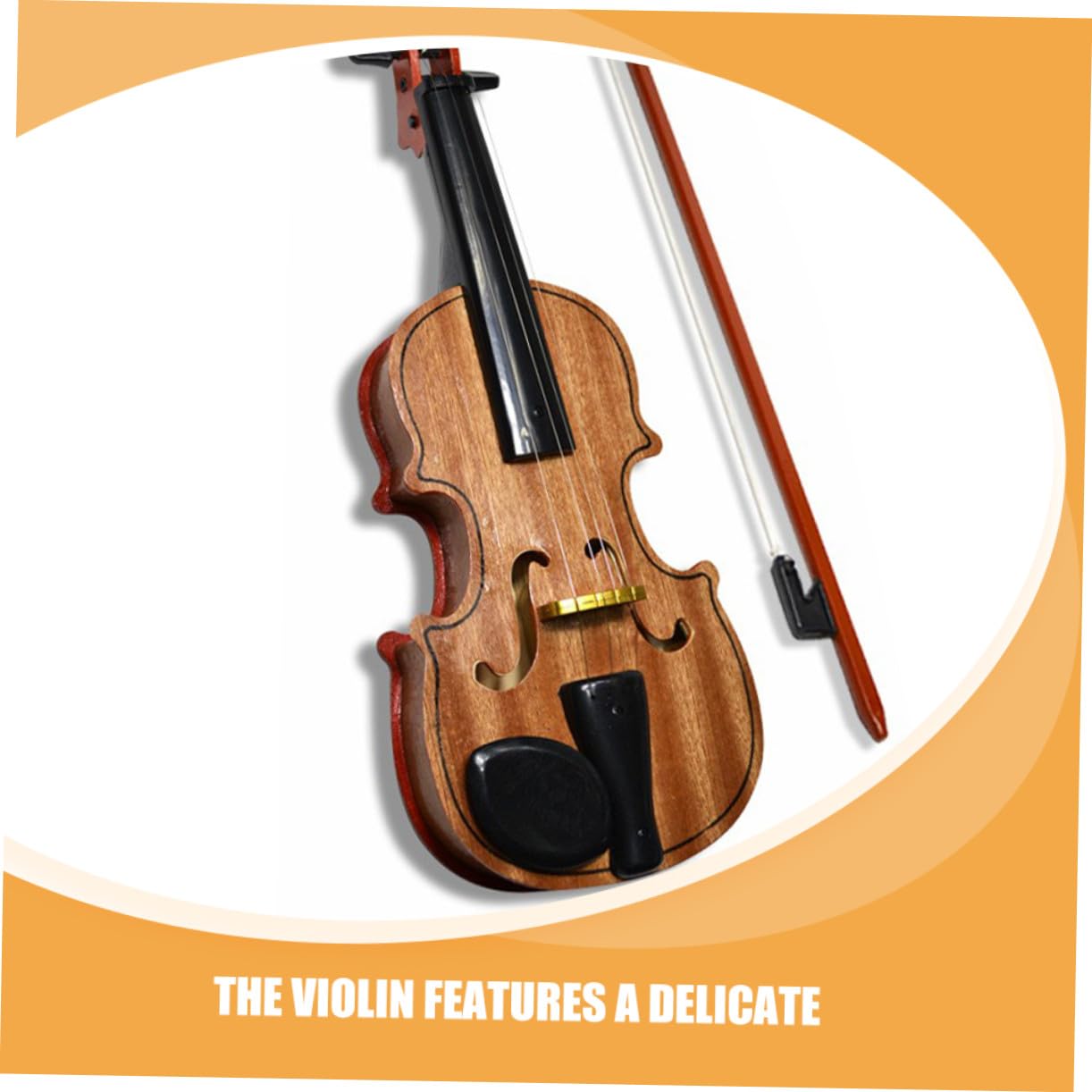 Piccolo Violino in Legno Realistico, Set 1 Pezzo per Bambini | Riproduzione Simulata, Design Delicato e Finitura Curata, per Attività in Scuola e Asilo
