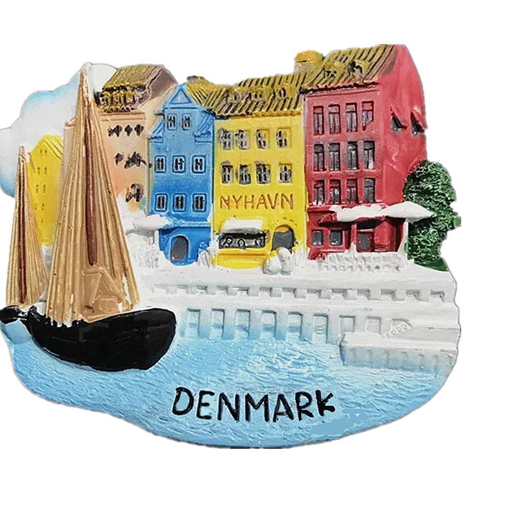 3D Nyhavn Denmark fridge magnet Souvenir Gift,Home & kitchen decoration Denmark refrigerator magnet