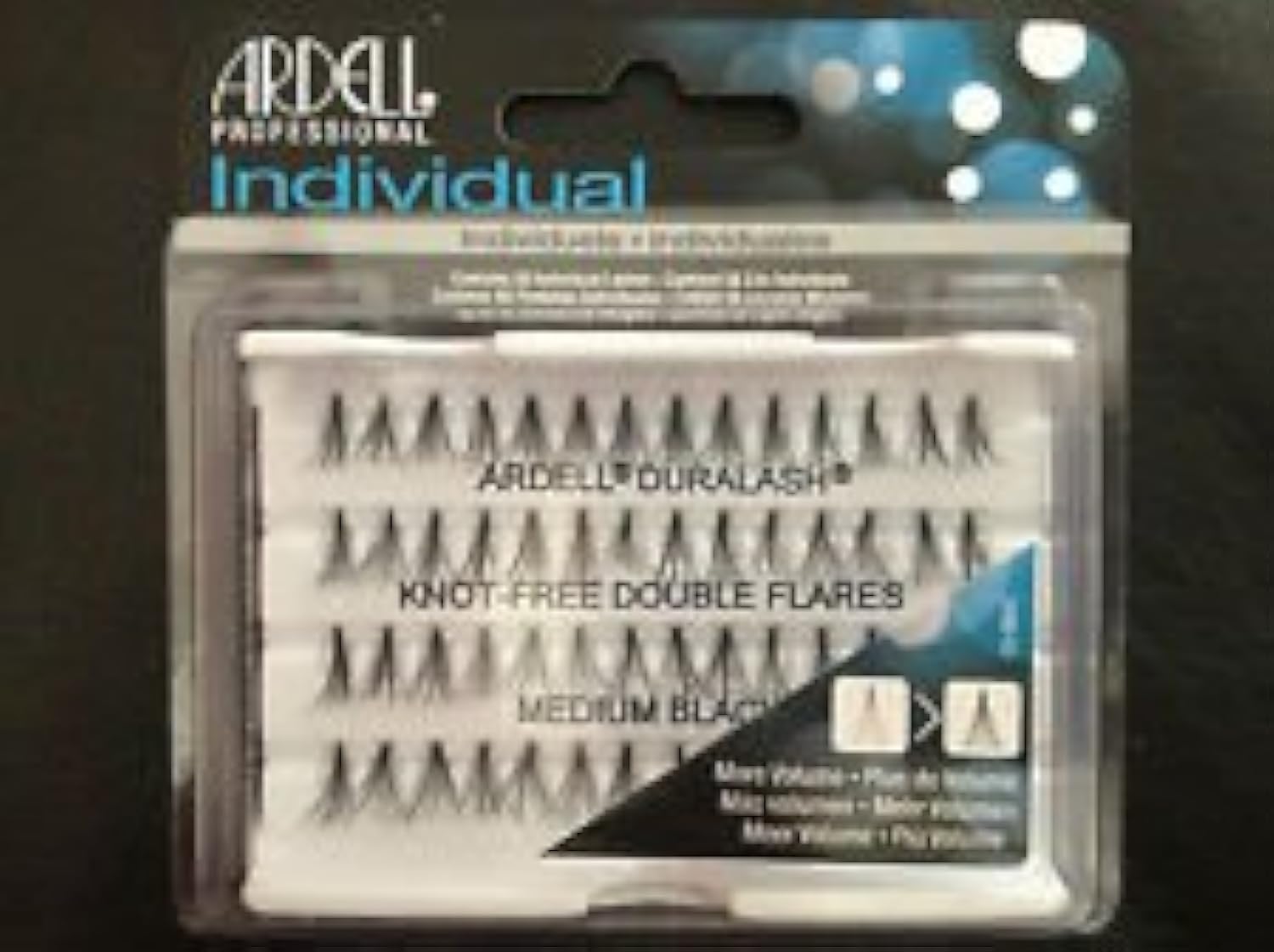 Ardell Double Volume duralash knot free flare eyelash extensions medium (Pack of 5)