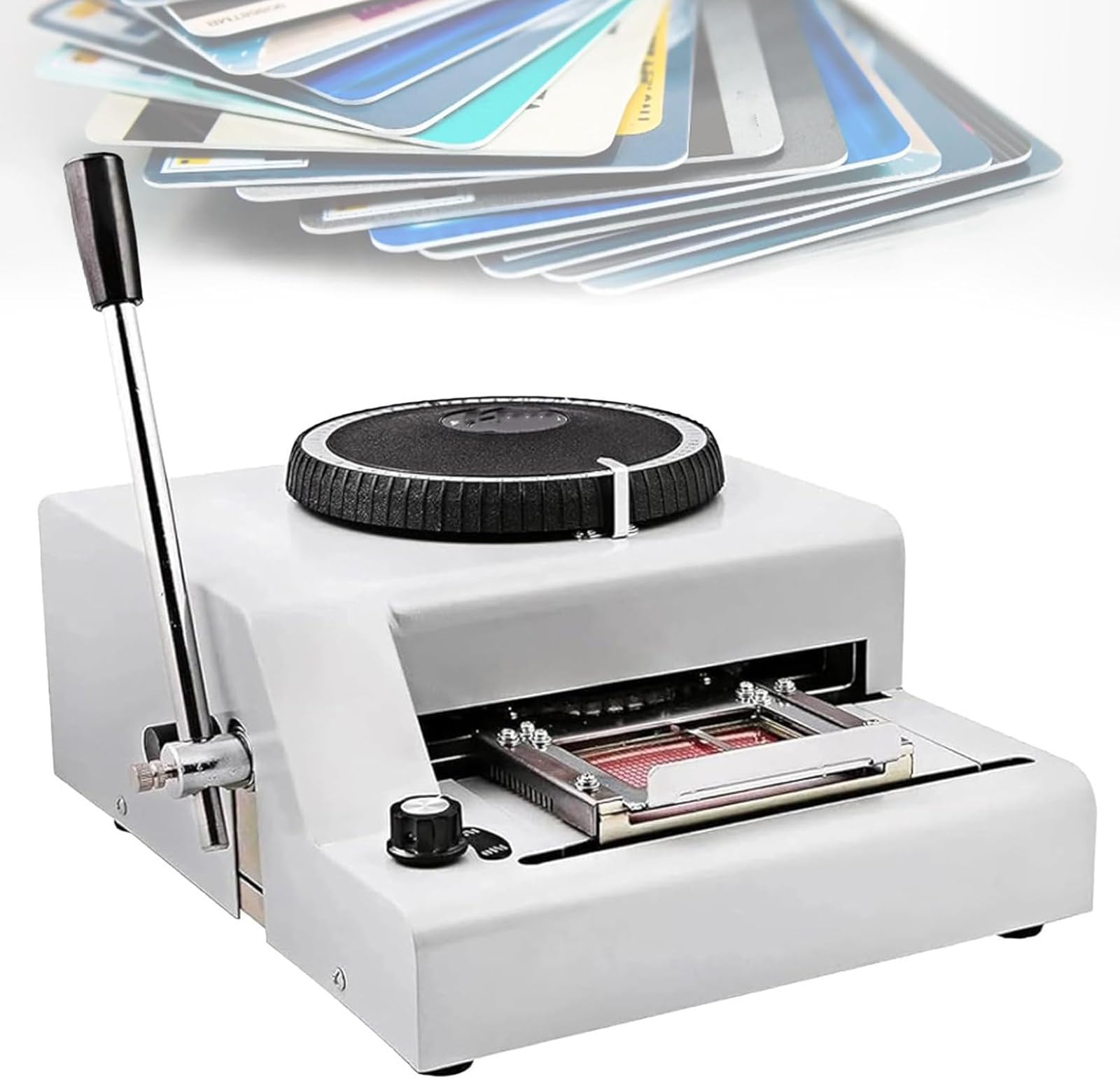 zxmeimm PVC Card Embosser Machine – 72 Character Manual Stamping for Loyalty, Transport, and ID Cards