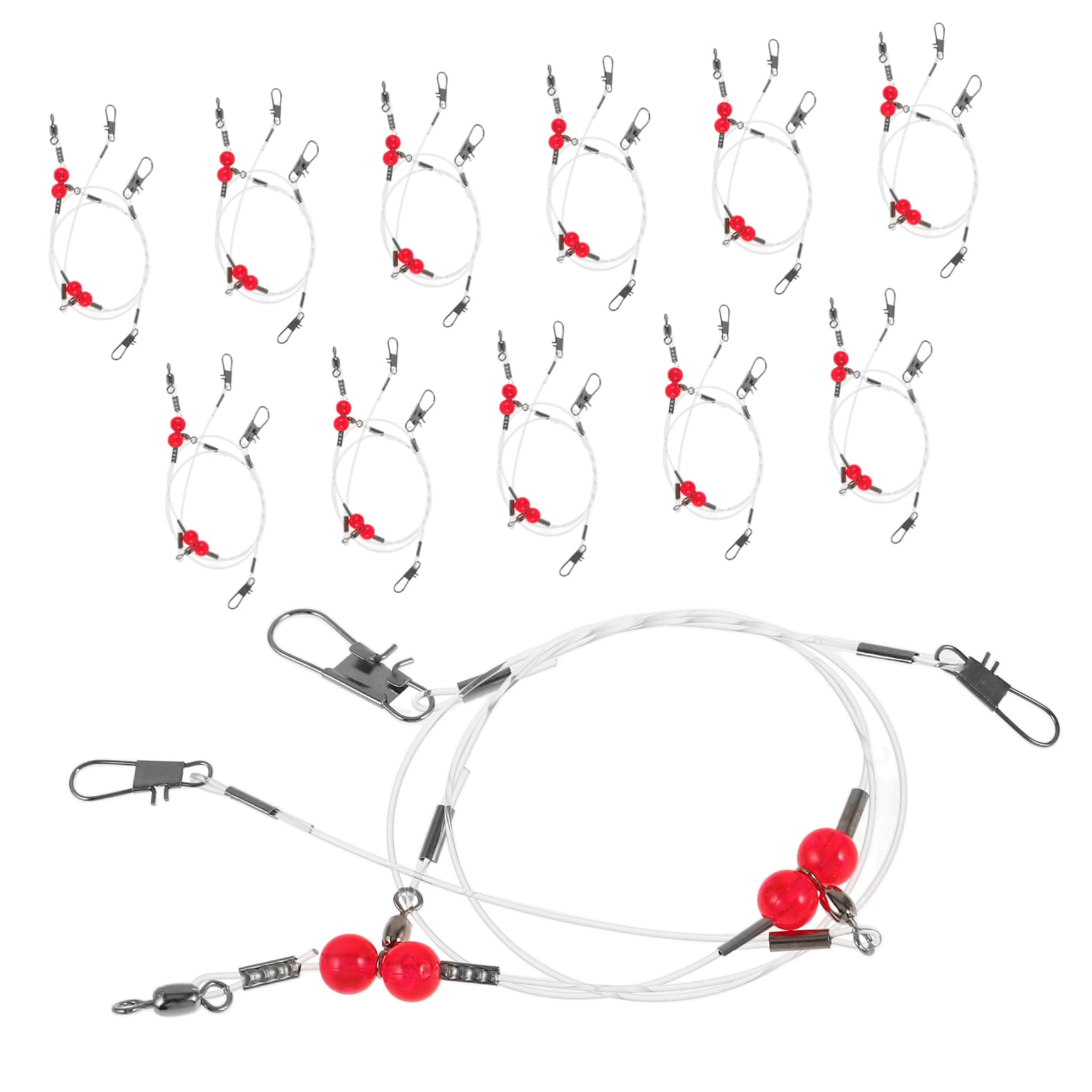 BESPORTBLE 12pcs Saltwater Fishing Leaders High-Strength Fishing Wire Lure Saltwater