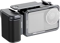 Vista 13 de NEEWER Jaula para Action 5 Pro, equipo de video de metal protector con zapata fría, rosca de 1/4", botón de obturador