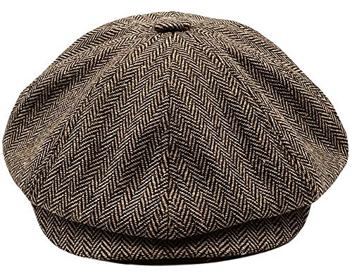 GATTORO Casquette en Tweed pour Homme Casquette Béret Homme Casquette Plate à 8 Pans Hiver Cover