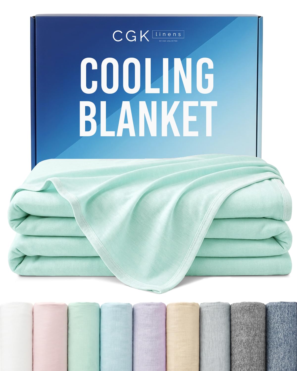 Cooling Blanket for Hot Sleepers - Cold Blanket King Size - Green, 90 x 108