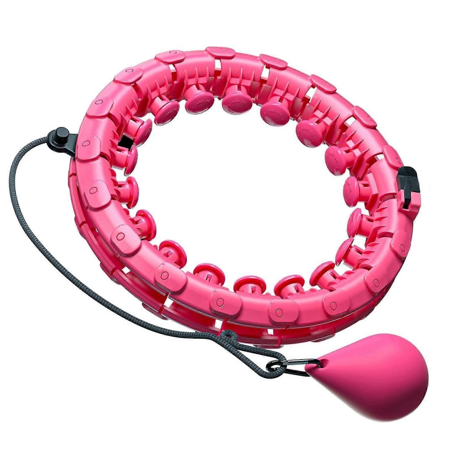NESTPLAY Smart Weighted Hoop for Adults Weight Loss,Infinity Fitness Hoop Plus Size for Women Smart Exercise Equipment (Pink Color)-image-48
